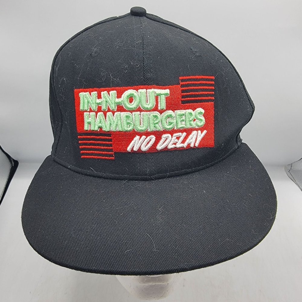 In N Out Burger No Delay Hat Fast Food Baseball Cap California Restaurant